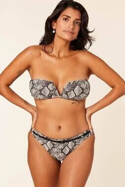 Andie Swim The Scala Top Snake Print Size M NWT